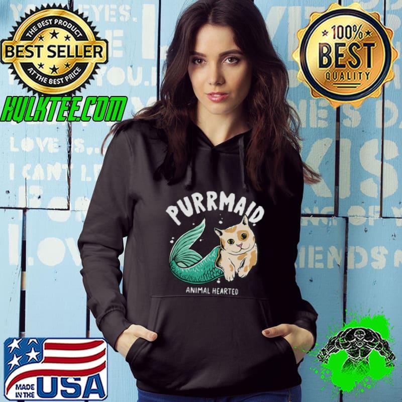 Purrmaid animal hearted shirt