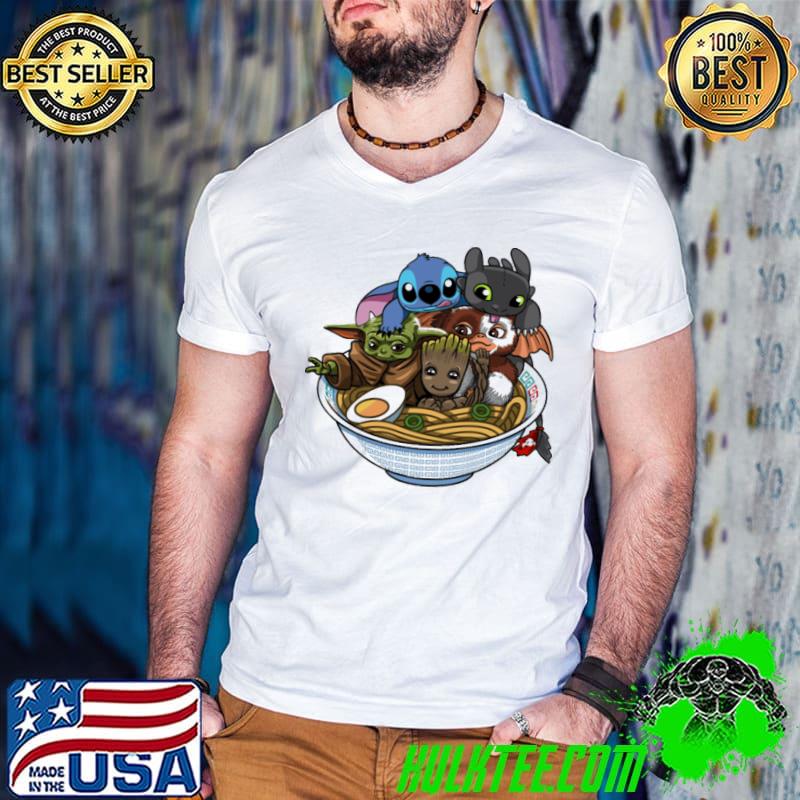 Ramen team kawaii ghost yoda stitch s Guys V Neck Ramen team kawaii ghost yoda stitch s Guys V Neck