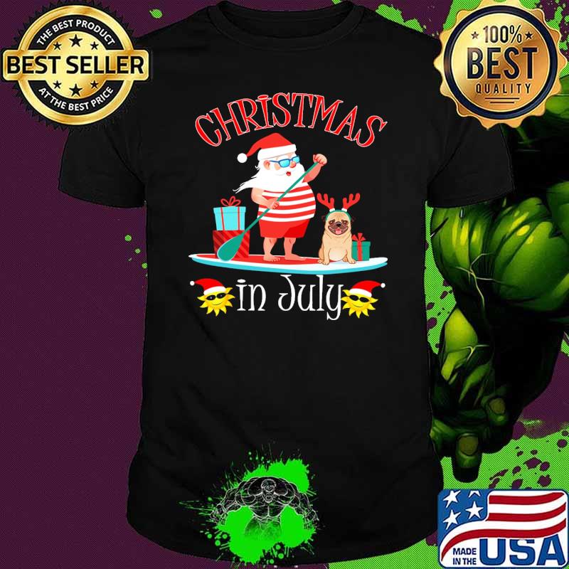Santa Christmas In July paddleboard shirt