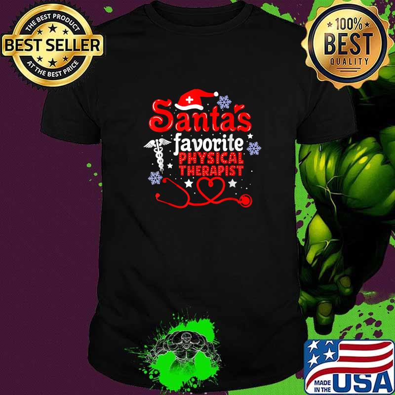 Santa's Favorite Physical Therapist Christmas Physical Thera T-Shirt