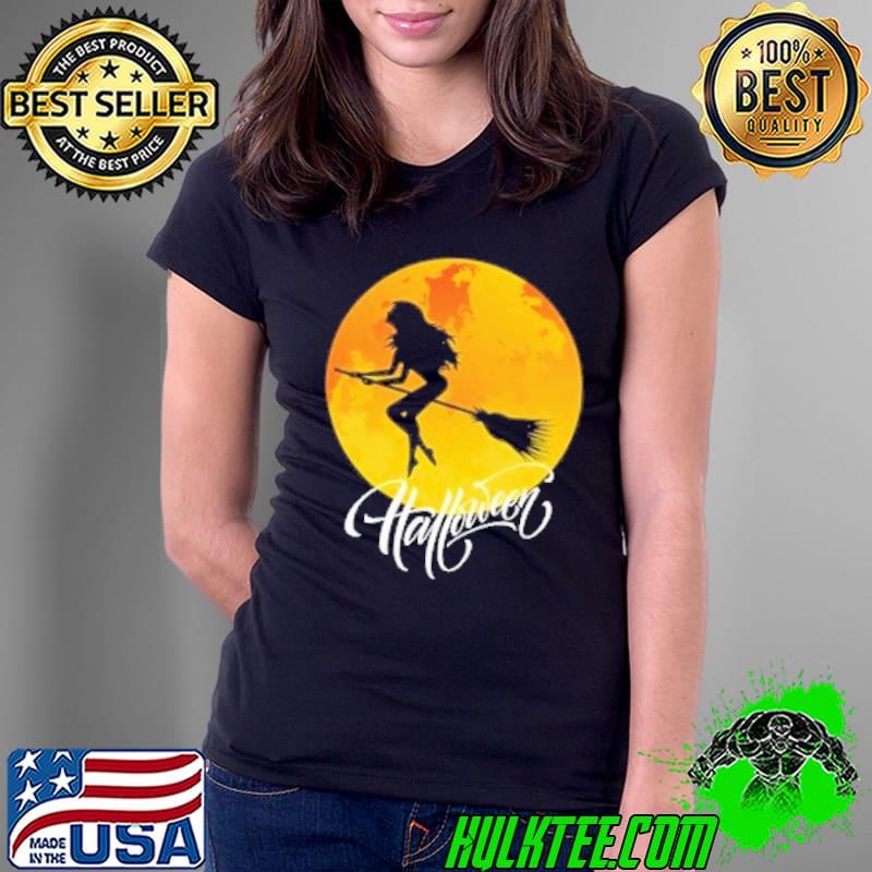 Sexy Witch Flying Broomstick Halloween Shirt Ladies Tee Sexy Witch Flying Broomstick Halloween Shirt Ladies Tee
