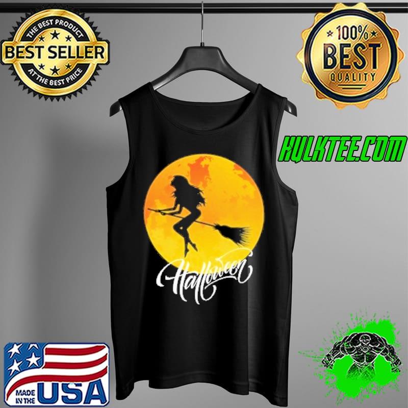 Sexy Witch Flying Broomstick Halloween Shirt Tank Top Sexy Witch Flying Broomstick Halloween Shirt Tank Top
