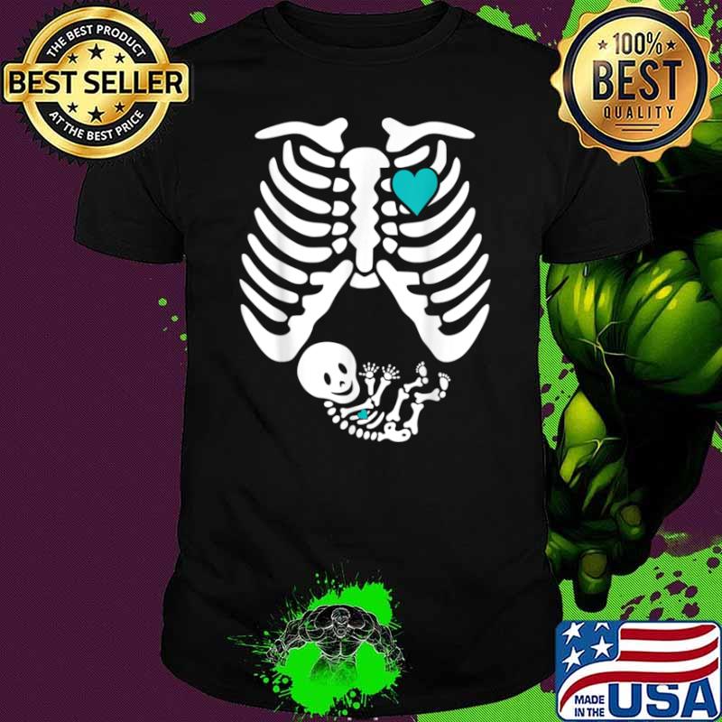 Skeleton Pregnancy Announcement A Baby Boy X Ray Halloween Shirt