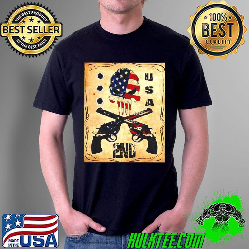 Skull gun 2nd Amendment USA American Flag s Unisex Skull gun 2nd Amendment USA American Flag s Unisex