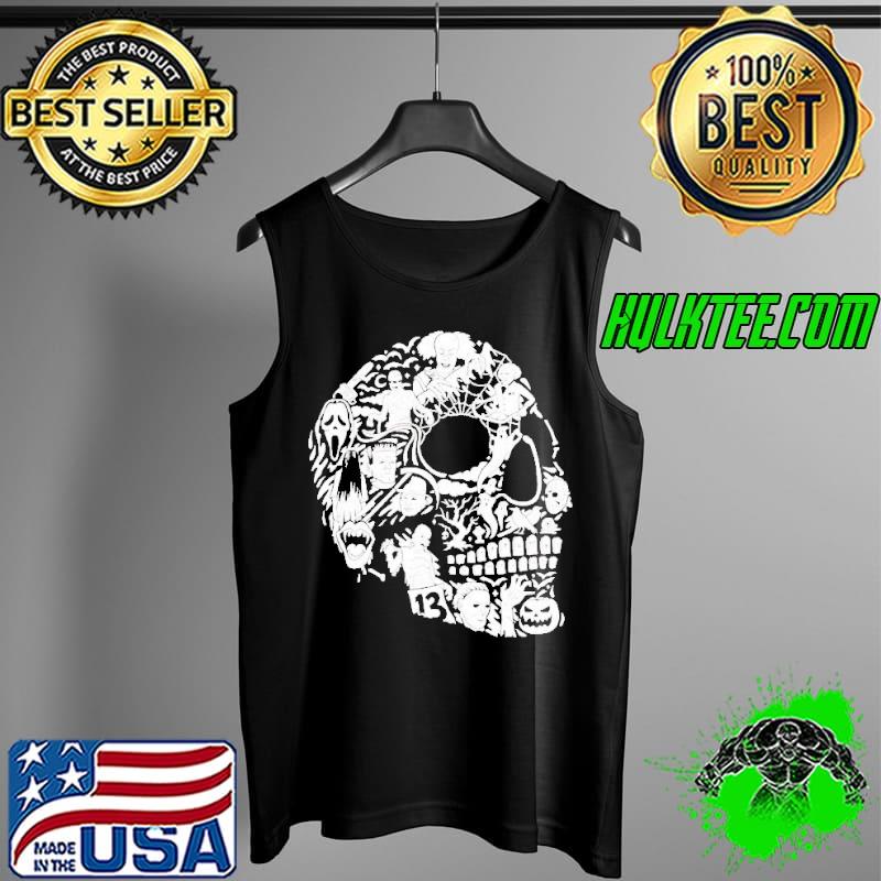 Skull horror characters Halloween mashup s Tank Top Skull horror characters Halloween mashup s Tank Top