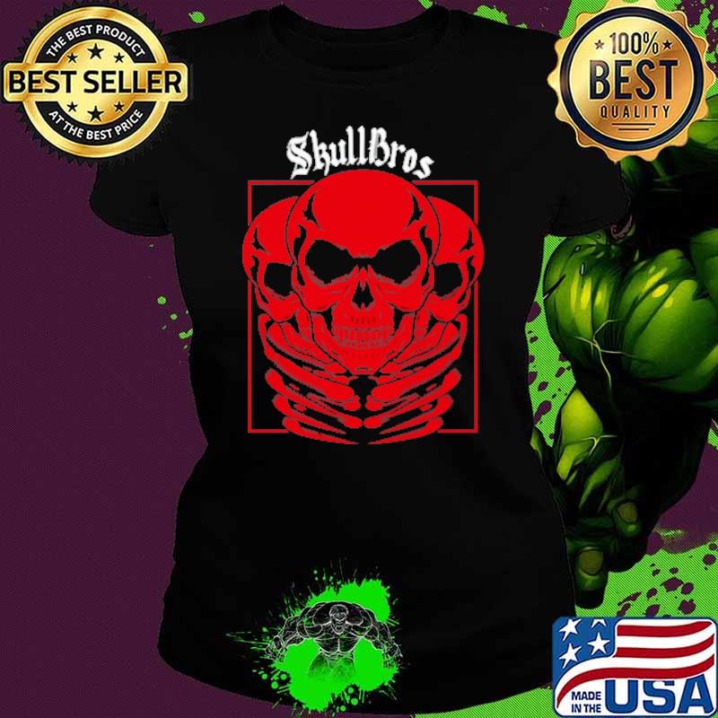Skullbros three skull red s Ladies tee Skullbros three skull red s Ladies tee