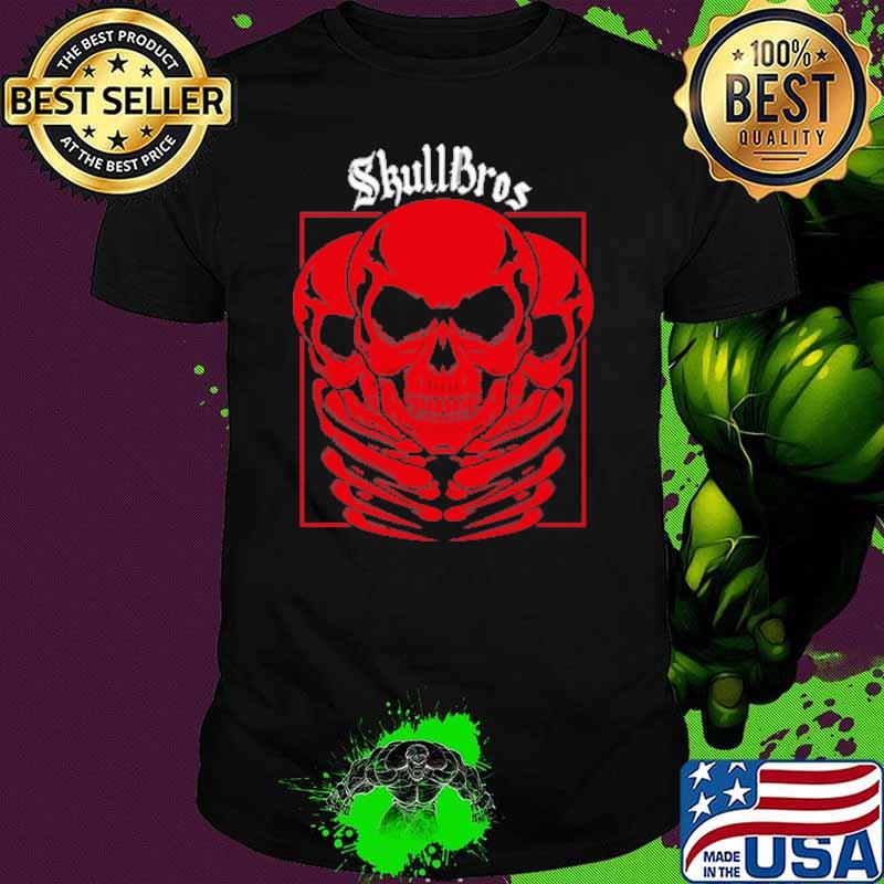 Skullbros three skull red shirt