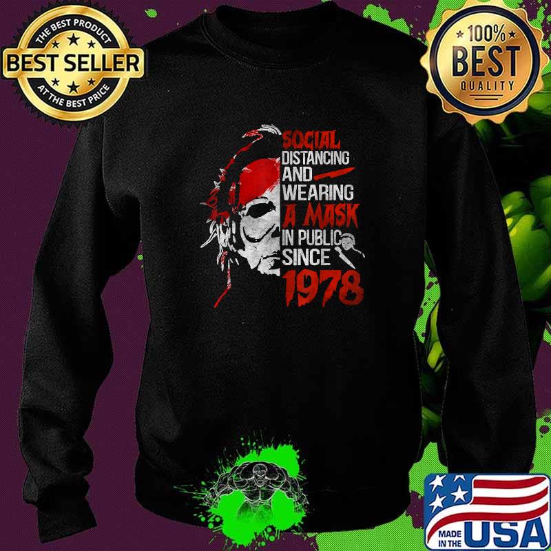 Social Distancing & Wearing A Mask Horror Halloween Apparel T-Shirt Sweater Social Distancing & Wearing A Mask Horror Halloween Apparel T-Shirt Sweater