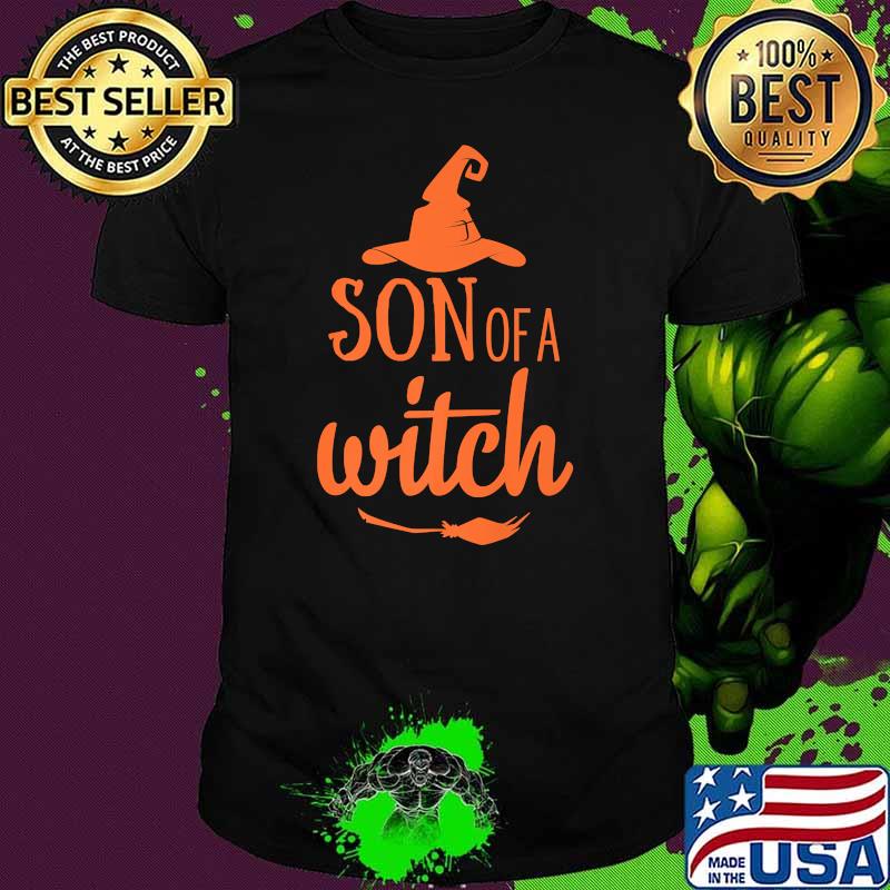 Son OF A Witch Hat And Brooms Halloween T-Shirt