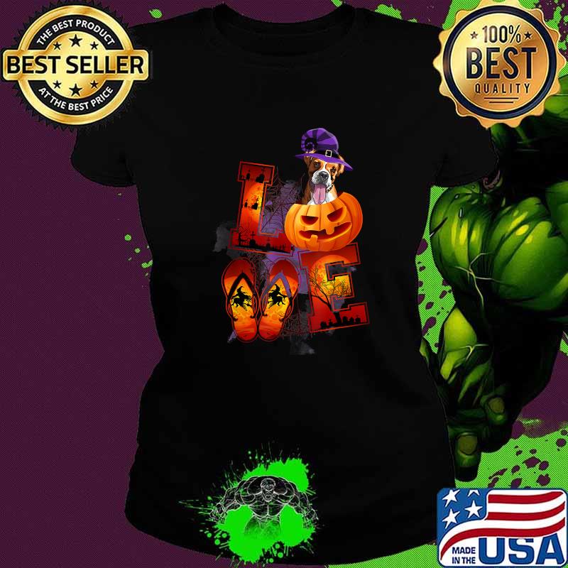 Spooky Halloween Love Boxer Dog Breed Halloween 2021 T-Shirt Ladies tee Spooky Halloween Love Boxer Dog Breed Halloween 2021 T-Shirt Ladies tee