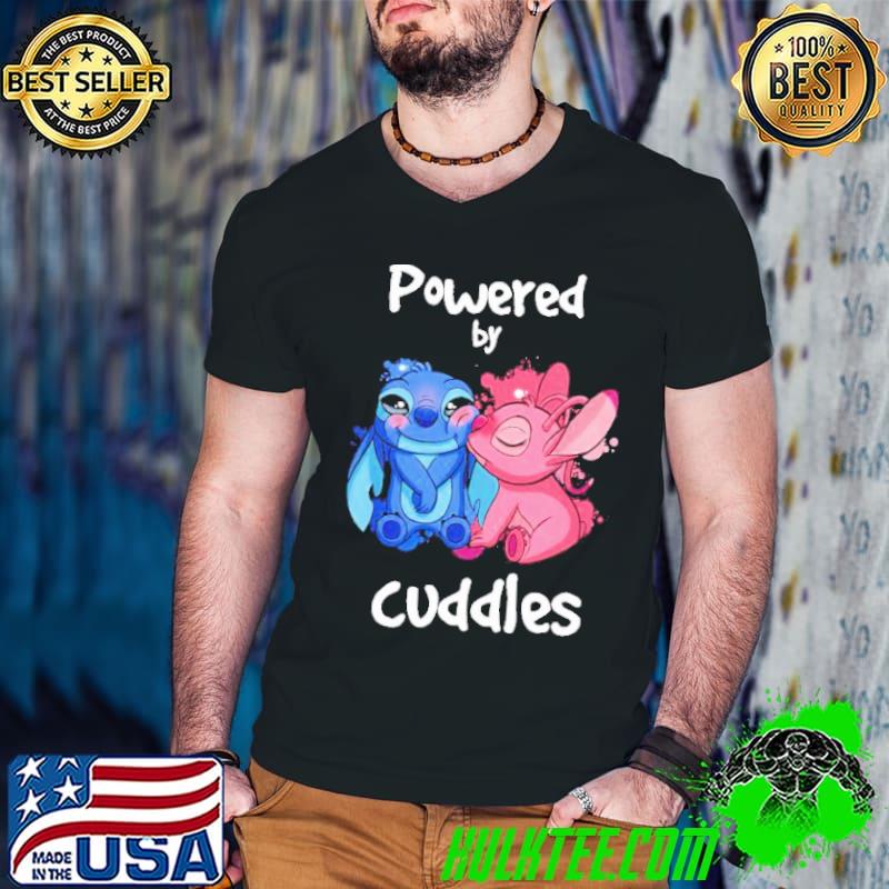 Stitch and Angel powered by cuddles s Guys V Neck Stitch and Angel powered by cuddles s Guys V Neck