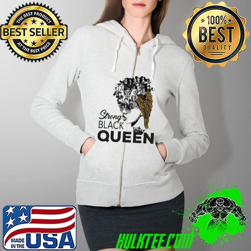 Strong Black Queen Black Roots Shirt Full Zip Hooded Strong Black Queen Black Roots Shirt Full Zip Hooded