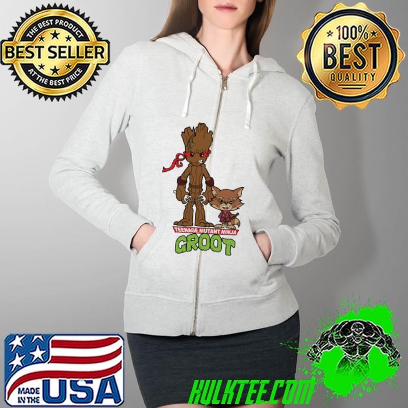 Teenage Nutant Ninja Groot Shirt Full Zip Hooded Teenage Nutant Ninja Groot Shirt Full Zip Hooded