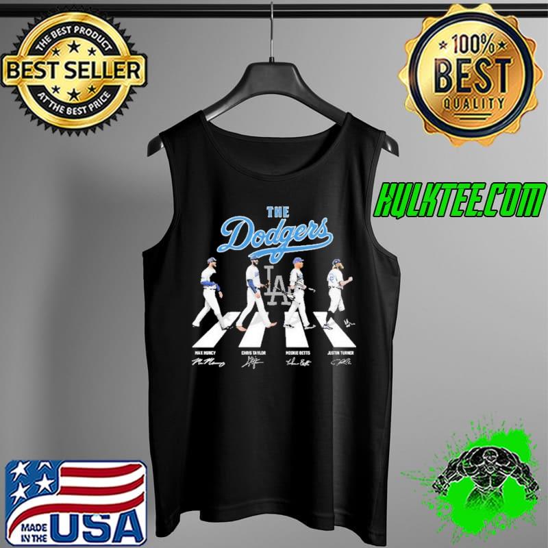 The Dodgers Max Muncy Chris Taylor Mookie Betts Justin Turner Abbey Road Signatures Shirt Tank Top The Dodgers Max Muncy Chris Taylor Mookie Betts Justin Turner Abbey Road Signatures Shirt Tank Top