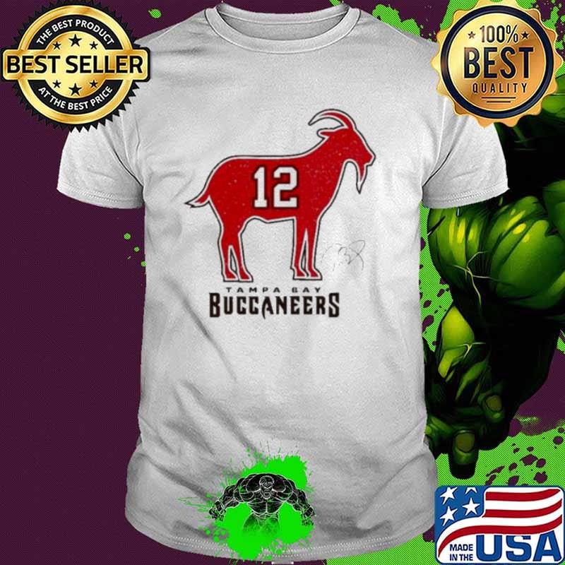The Goat Tom Brady 12 Tampa Bay Buccaneers Shirt