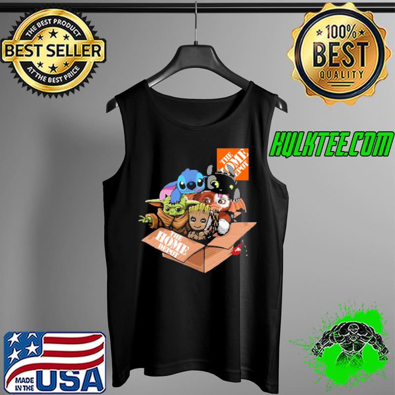The home depot with baby groot baby yoda baby stitch baby tootless s Tank Top The home depot with baby groot baby yoda baby stitch baby tootless s Tank Top