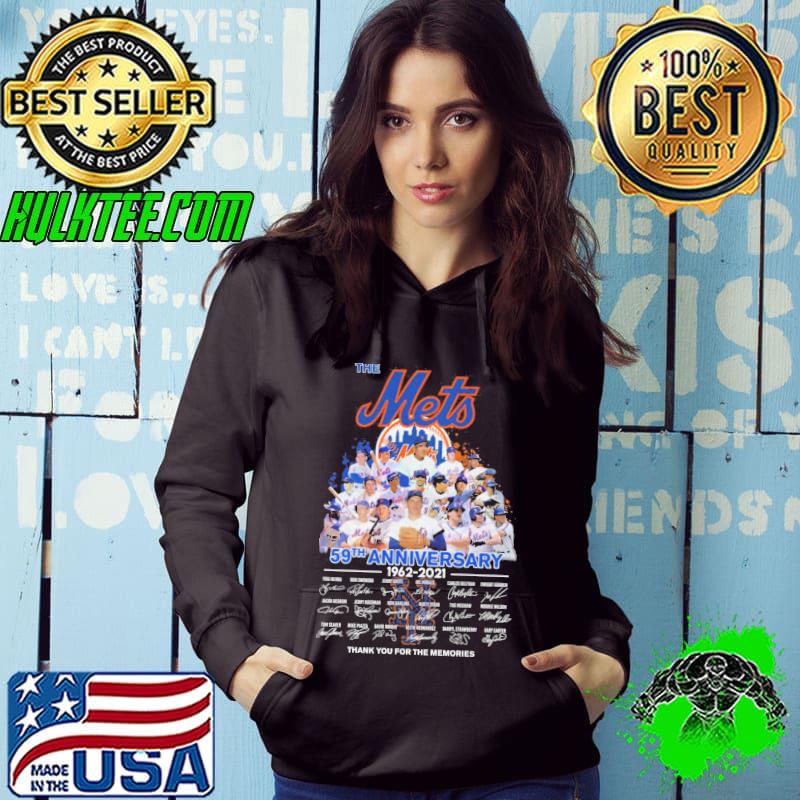 The mets 59th anniversary 1962 2021 thank you for the memories signatures shirt