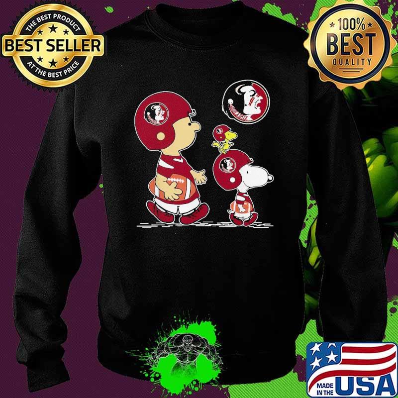 The Peanuts Charlie Brown And Snoopy Woodstock Florida State Seminoles Football Shirt Sweater The Peanuts Charlie Brown And Snoopy Woodstock Florida State Seminoles Football Shirt Sweater