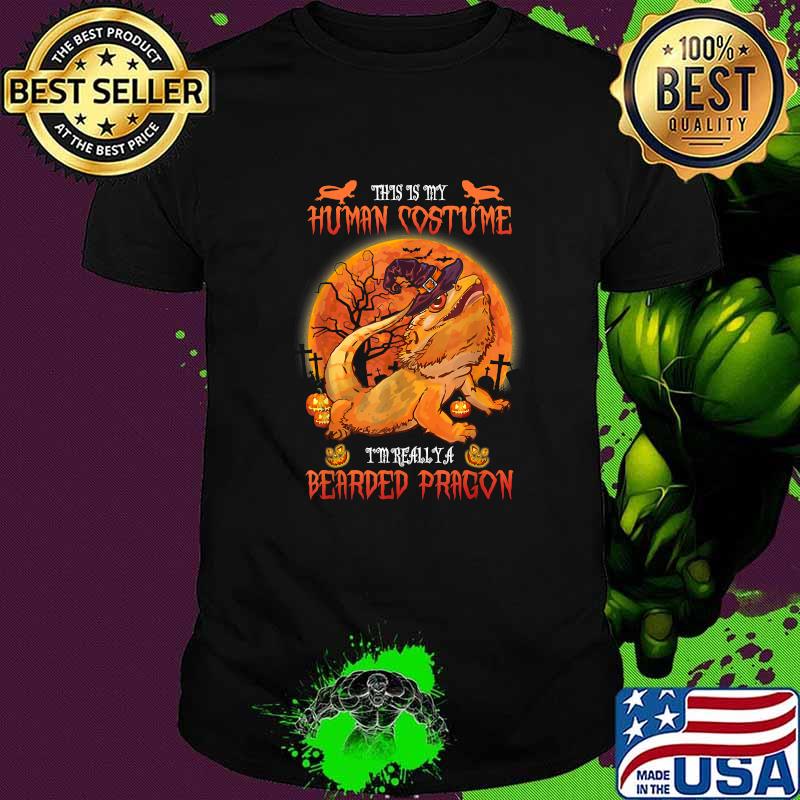 This Is My Human Costume Bearded Dragon Witch Halloween T-Shirt