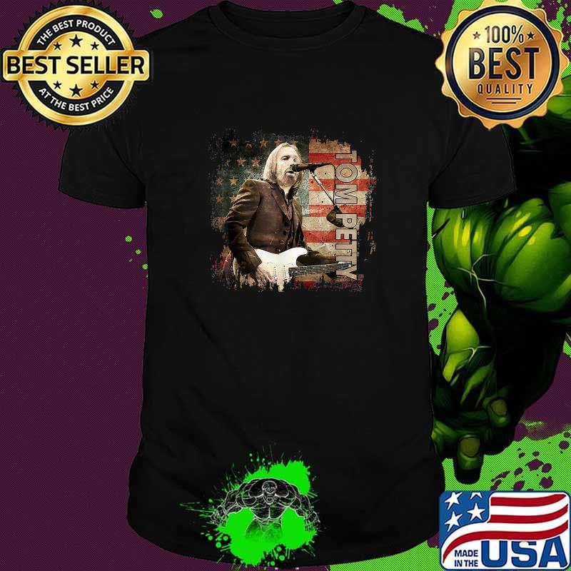 Tom petty sing music american flag T-Shirt