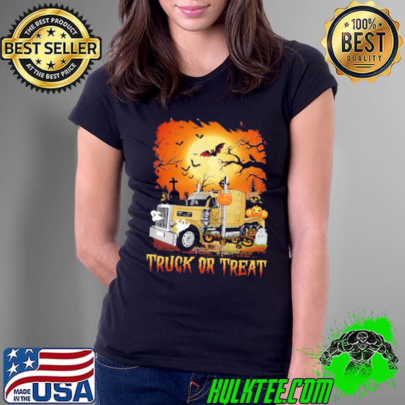 Truck Or Treat Halloween Trucker Shirt Ladies Tee Truck Or Treat Halloween Trucker Shirt Ladies Tee