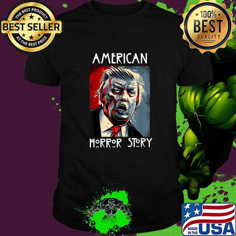 Trump Horror American Zombie Story Halloween Retro Vintage T-Shirt
