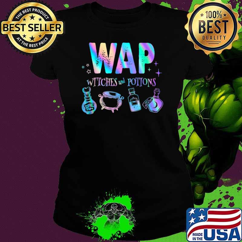 WAP Witches and Potions Halloween Hologram Shirt Ladies tee WAP Witches and Potions Halloween Hologram Shirt Ladies tee