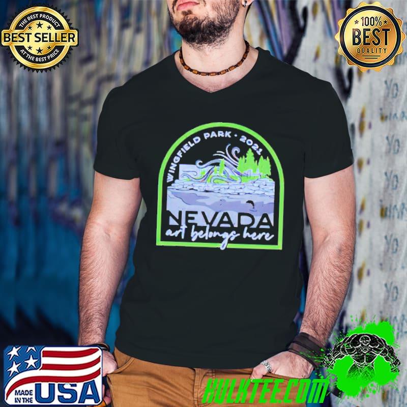 Wingfield Park 2021 Nevada art belongs here s Guys V Neck Wingfield Park 2021 Nevada art belongs here s Guys V Neck