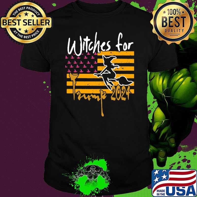Witch For Trump 2024 American Flag Shirt