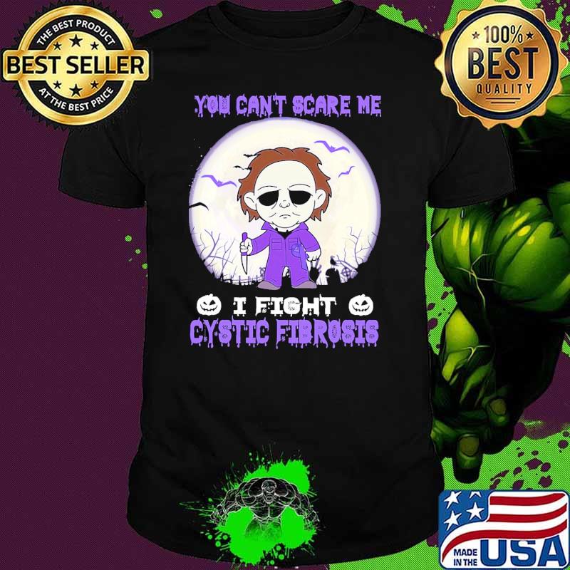 You cant scare me i fight cystic fibrosis knife moon shirt