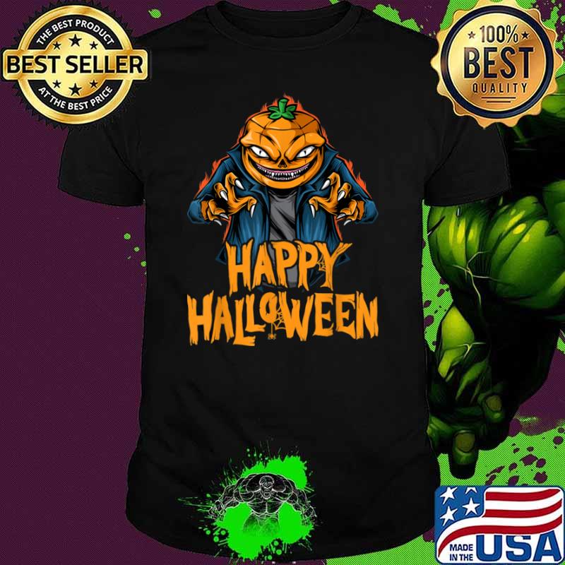 Zombie Jackolantern Face Halloween Shirt