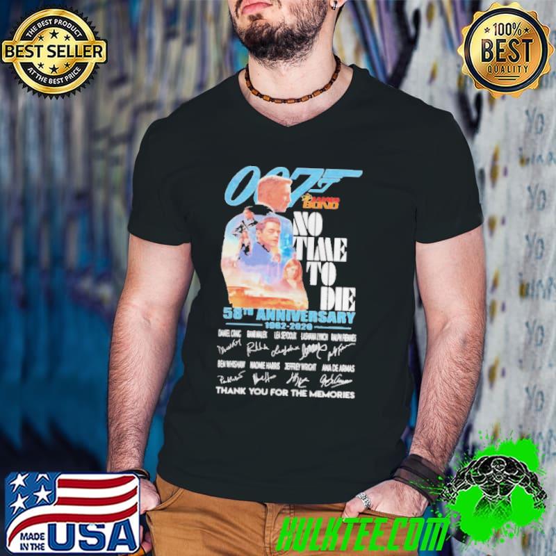 007 James Bond No Time No Die 58th Anniversary Thank You For The Memories Shirt Guys V Neck 007 James Bond No Time No Die 58th Anniversary Thank You For The Memories Shirt Guys V Neck