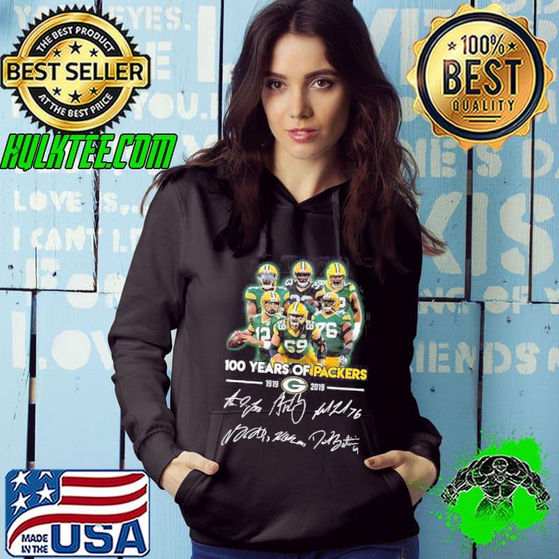 100 Years Of Green Bay Packers 1919 2019 Signatures Shirt