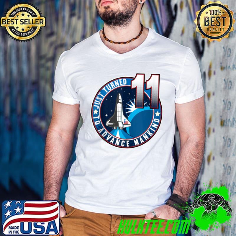11th Birthday I To Advance Mankind I Kids Astronaut Costume T-shirt