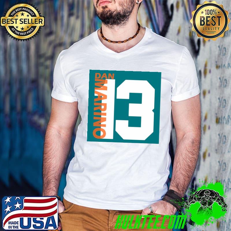 13 Dan Marino Miami Dolphins Jersey Number Team Rugby Shirt Guys V Neck 13 Dan Marino Miami Dolphins Jersey Number Team Rugby Shirt Guys V Neck