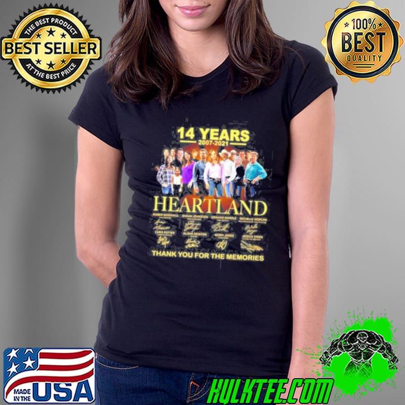 14 Years 2007-2021 Heartland Thank You For The Memories Signatures s Ladies Tee 14 Years 2007-2021 Heartland Thank You For The Memories Signatures s Ladies Tee