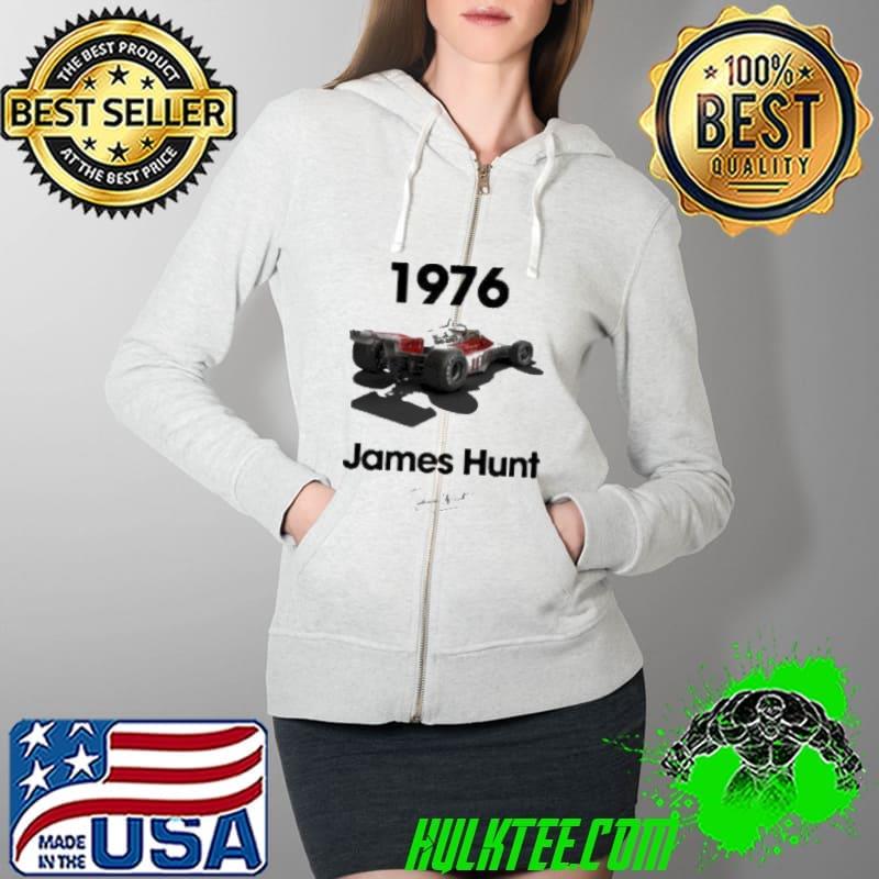 1976 James Hunt Car Signature Shirt Full Zip Hooded 1976 James Hunt Car Signature Shirt Full Zip Hooded