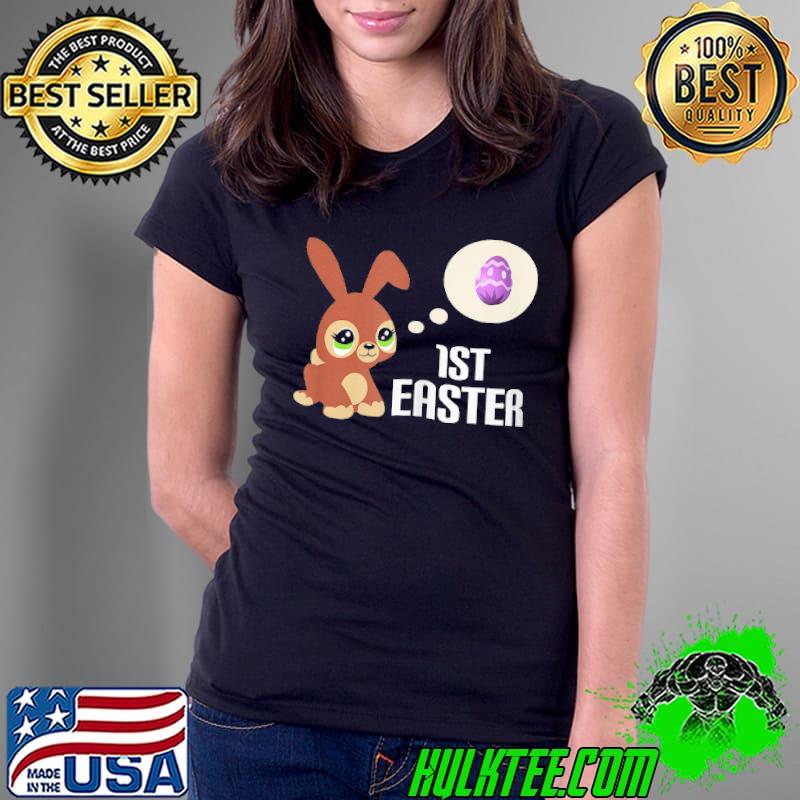 1St Easter Christian Good Friday Easter Bunny Eastertide s Ladies Tee 1St Easter Christian Good Friday Easter Bunny Eastertide s Ladies Tee