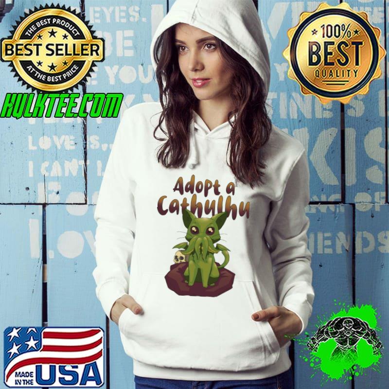 Adopt a cathulhu cute cartoon shirt