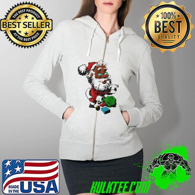 African American Santa Claus Christmas Shirt Full Zip Hooded African American Santa Claus Christmas Shirt Full Zip Hooded