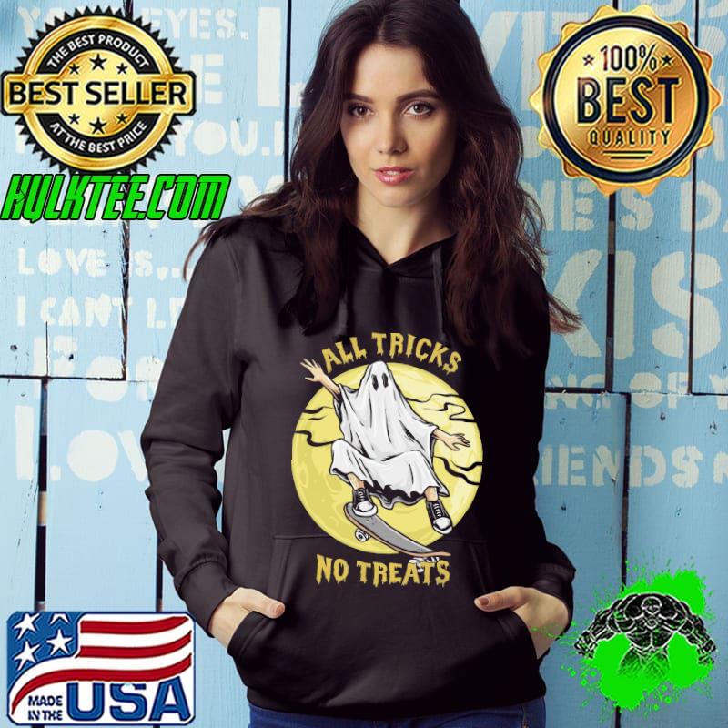 All Tricks No Treats Boo Skates Boarding Shirt