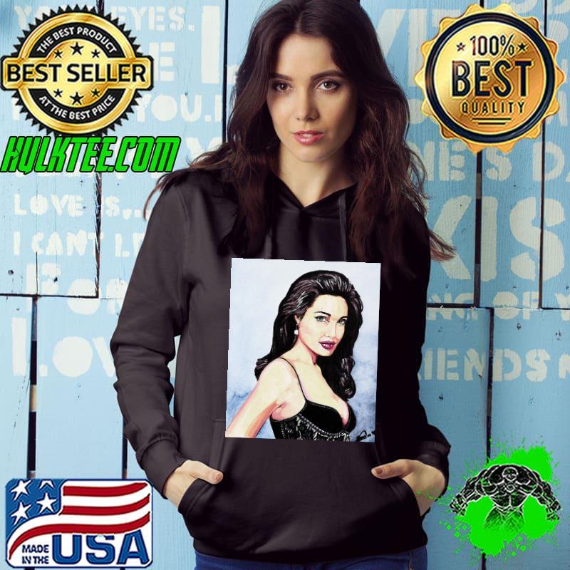Angelina jolie portrait shirt