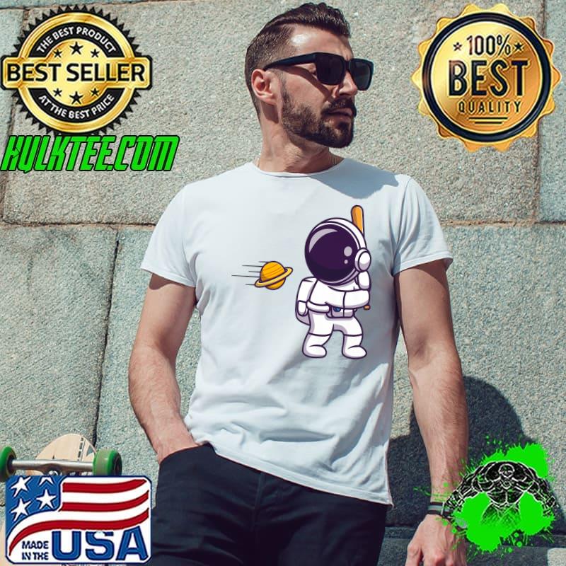 Astronaut Baseball Saturn Planet Ball - Baseball Fans Premium T-Shirt