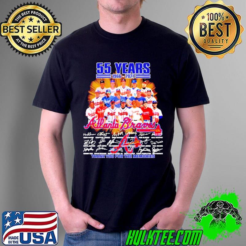 Atlanta Braves 55 year 1966 2021 thank you for the memories Shirt Unisex Atlanta Braves 55 year 1966 2021 thank you for the memories Shirt Unisex