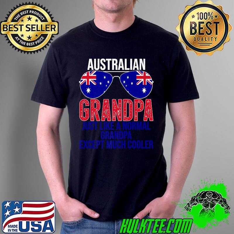 Australian Grandpa Australia Flag Sunglasses Father's Day Premium T-Shirt Unisex Australian Grandpa Australia Flag Sunglasses Father's Day Premium T-Shirt Unisex