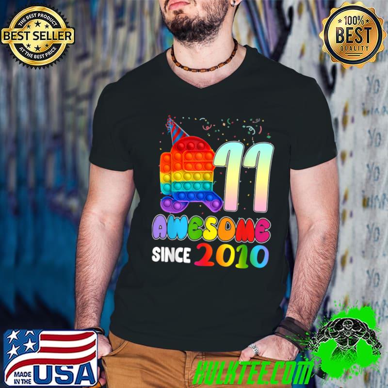 Awesome Since 2010 Among Pop it With Us 11th Birthday Kids T-Shirt