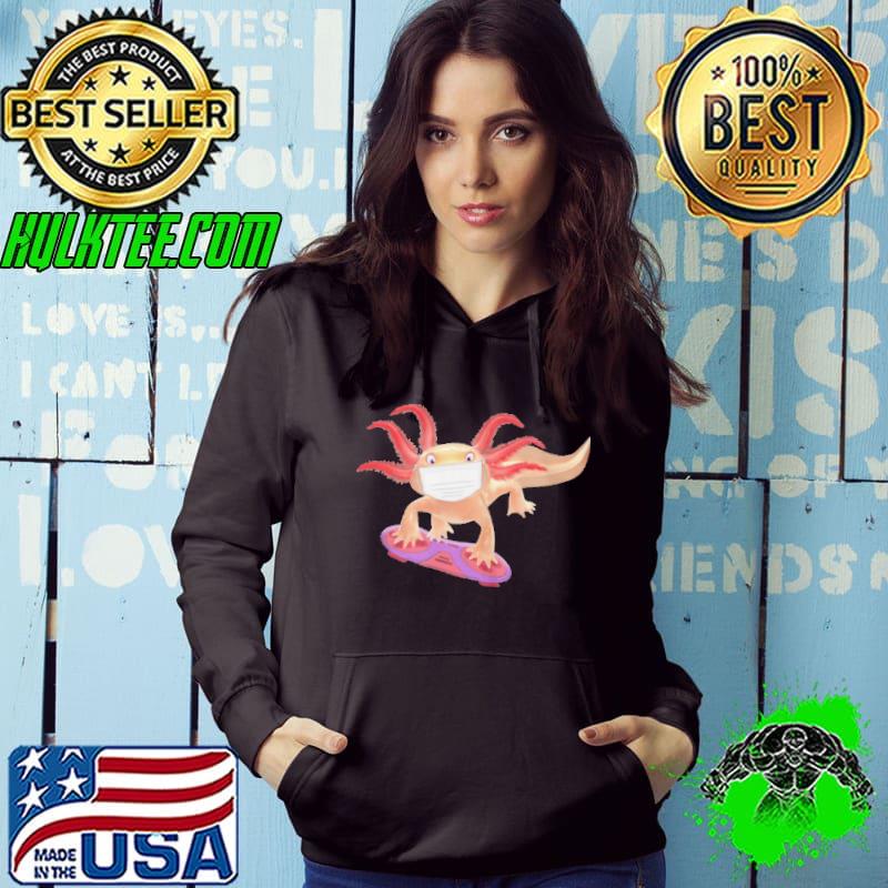 AXOLOTL PLAYING VIDEO GAME CUTE AXOLOTL FACE MASK GIRL GAMER T-SHIRT AXOLOTL PLAYING VIDEO GAME CUTE AXOLOTL FACE MASK GIRL GAMER T-SHIRT