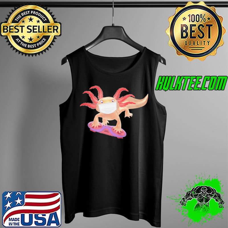 AXOLOTL PLAYING VIDEO GAME CUTE AXOLOTL FACE MASK GIRL GAMER T-SHIRT Tank Top AXOLOTL PLAYING VIDEO GAME CUTE AXOLOTL FACE MASK GIRL GAMER T-SHIRT Tank Top