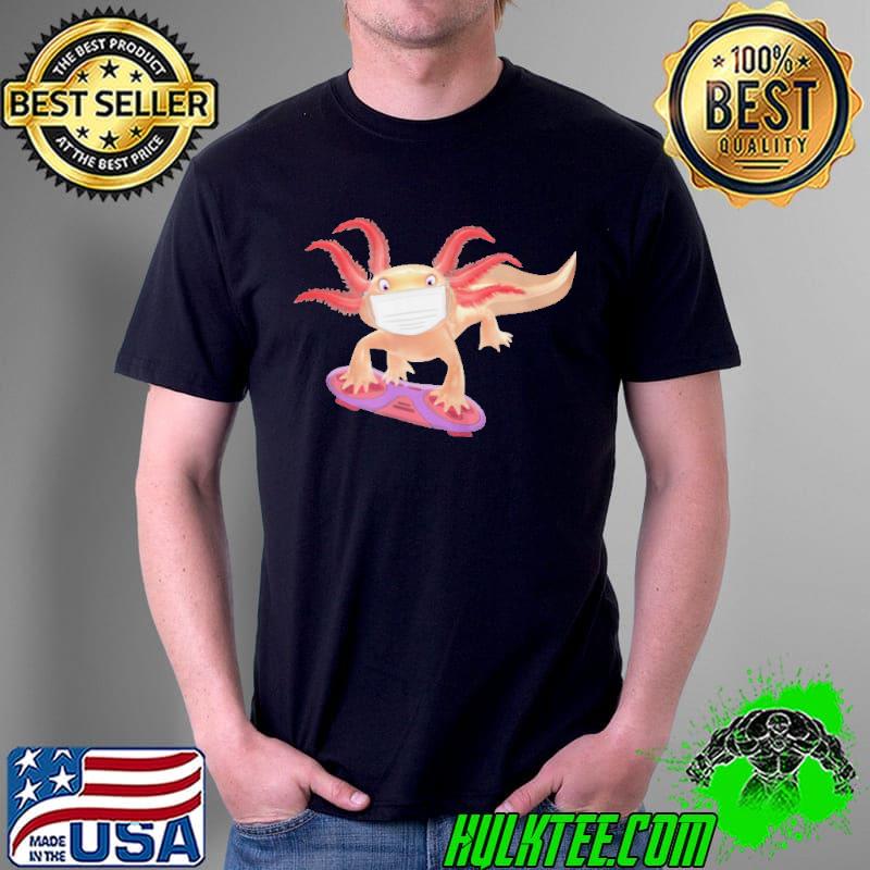 AXOLOTL PLAYING VIDEO GAME CUTE AXOLOTL FACE MASK GIRL GAMER T-SHIRT Unisex AXOLOTL PLAYING VIDEO GAME CUTE AXOLOTL FACE MASK GIRL GAMER T-SHIRT Unisex