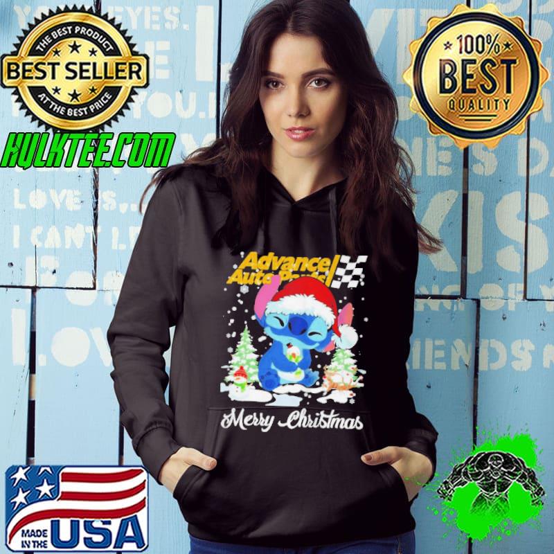 BABY STITCH HUG SNOWMAN ADVANCE AUTO PARTS MERRY CHRISTMAS SHIRT